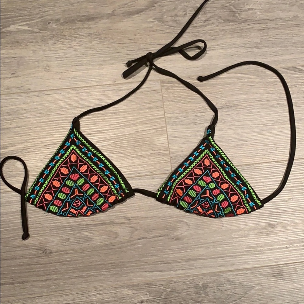 SOLD — Embroidered swim top.